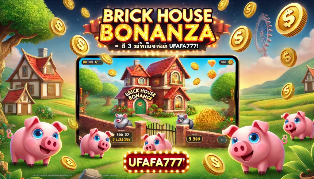 Brick House Bonanza - สล็อตสุดปั่นจากนิทานลูกหมู 3 ตัว สู่บ้านอิฐพารวยบน UFAFA777