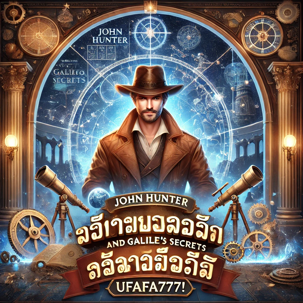 John Hunter and Galileo’s Secrets – ผจญภัยไขปริศนาดวงดาว กับฮันเตอร์ในตำนานแห่งสล็อต UFAFA777!