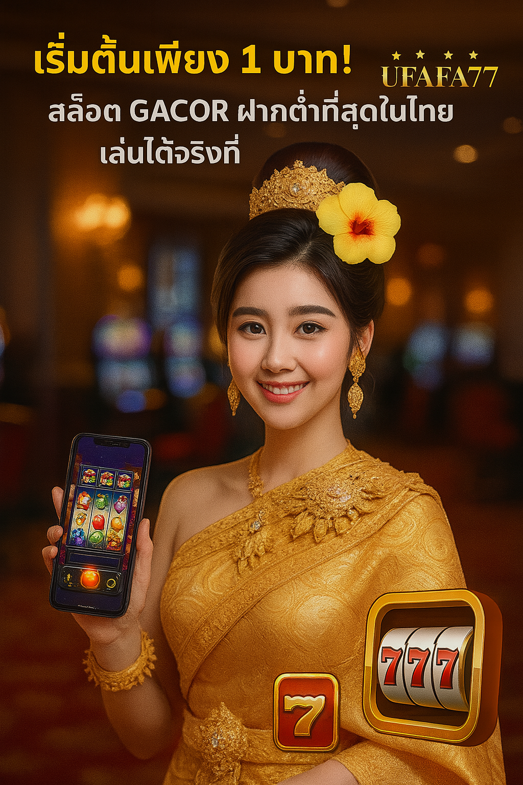 เริ่มต้นเพียง 1 บาท! สล็อต GACOR ฝากต่ำที่สุดในไทย เล่นได้จริงที่ UFAFA777